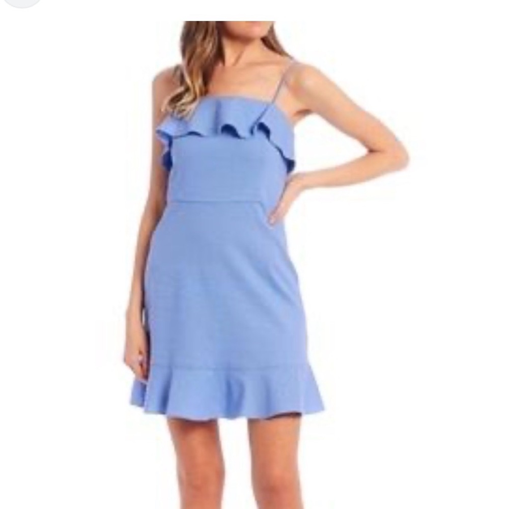 Alter’d State Blue Ruffle Hem Mini Dress – Size XS NWT